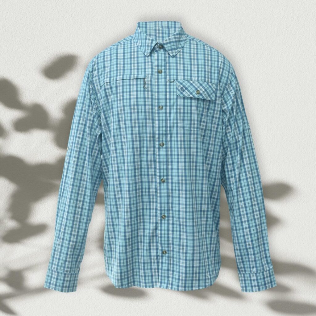 Woven shirt made by Itorch apparel.